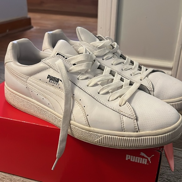 Men’s White Puma Smash v2 L Plus Sneakers - Picture 5 of 11